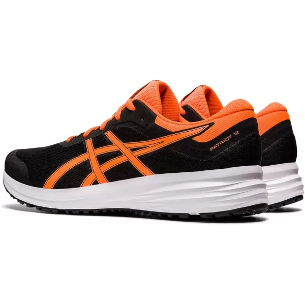 imageASICS Mens Patriot 12 Running ShoesBlackShocking Orange