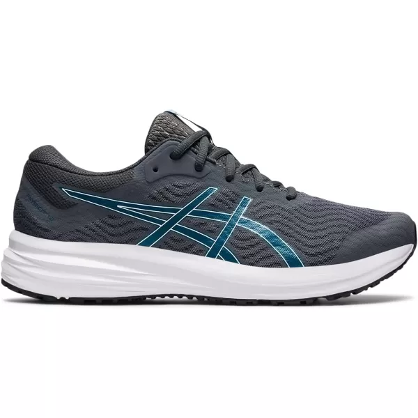 imageASICS Mens Patriot 12 Running ShoesCarrier GreyDeep Sea Teal