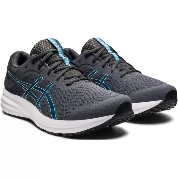 imageASICS Mens Patriot 12 Running ShoesCarrier GreyDeep Sea Teal