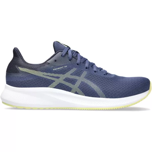 imageASICS Mens Patriot 13 Running ShoesDeep OceanGlow Yellow