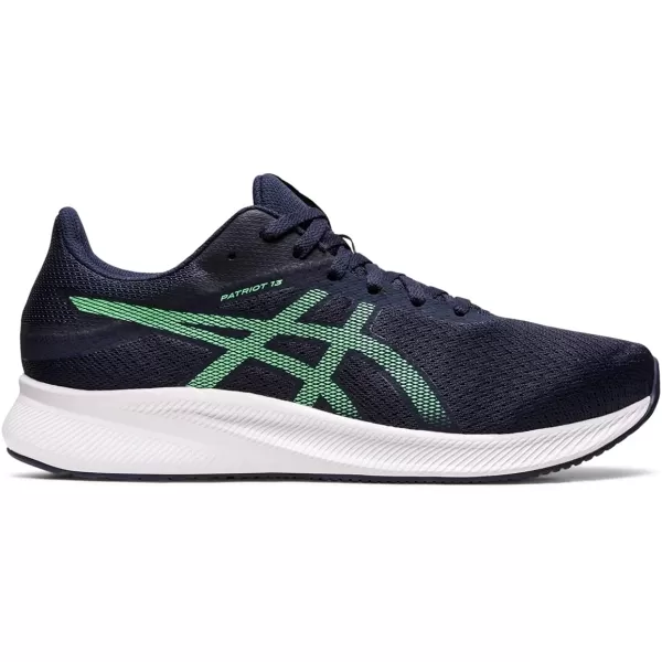 imageASICS Mens Patriot 13 Running ShoesMidnightNew Leaf