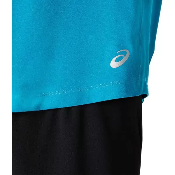imageASICS Mens Perf Long Sleeve Henley Training ApparelTeal Blue Heather