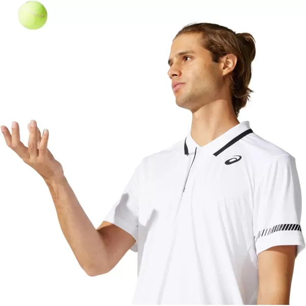 imageASICS Mens Polo Shirt Tennis ApparelBrilliant White