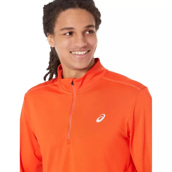 imageASICS Mens READYSET HALF ZIP Running ApparelCherry Tomato