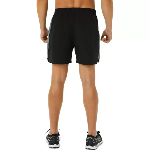 imageASICS Mens Ready Set 5IN Short Running ApparelPerformance Black