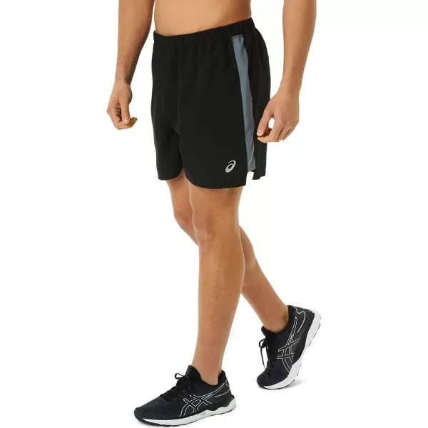 imageASICS Mens Ready Set 5IN Short Running ApparelPerformance Black
