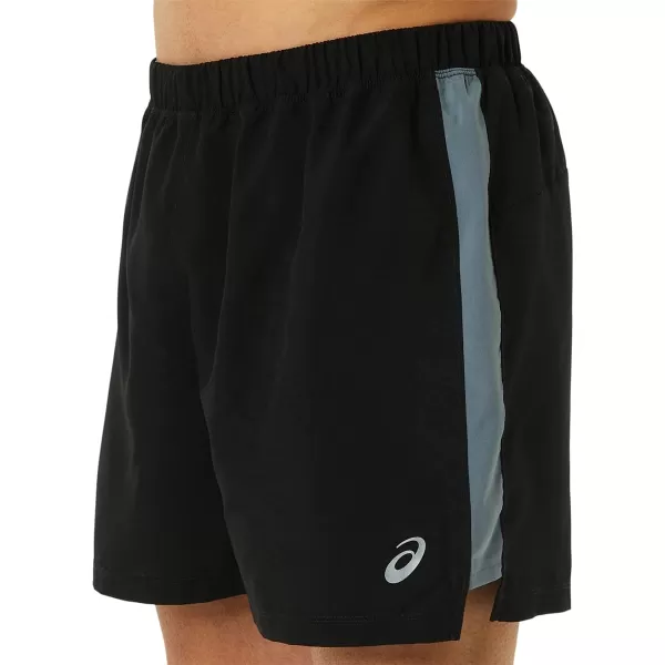 imageASICS Mens Ready Set 5IN Short Running ApparelPerformance Black