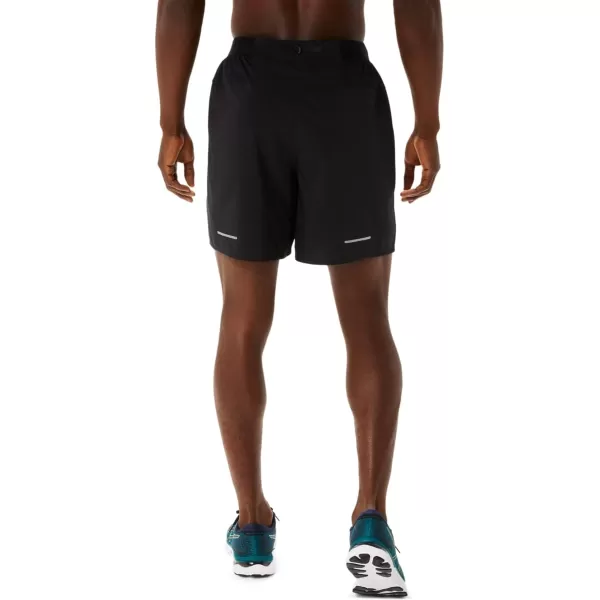 imageASICS Mens Road 2N1 7IN Short ApparelPerformance BlackCarrier Grey