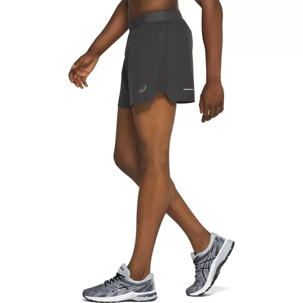 imageASICS Mens Road 5 Short Running ClothesGraphite Grey