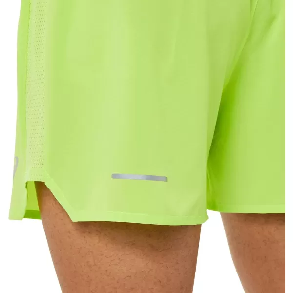 imageASICS Mens Road 5 Short Running ClothesHazard Green