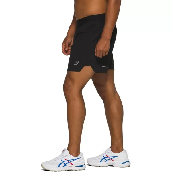 imageASICS Mens Road 7IN Short Running ApparelPerformance Black