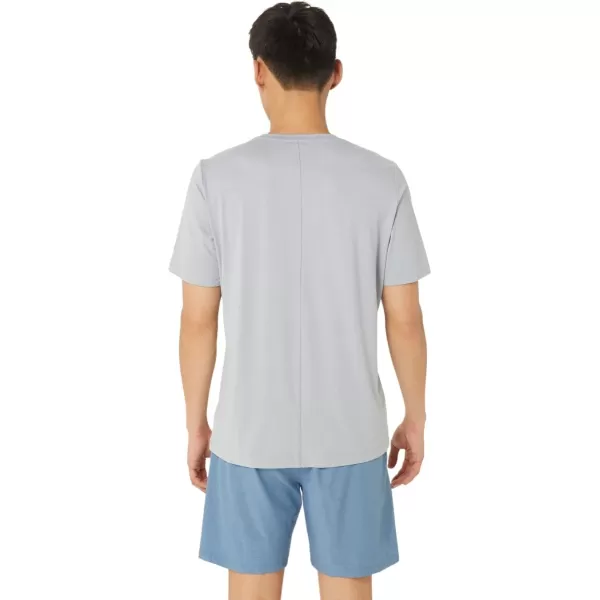 imageASICS Mens Short Sleeve Heather Tech Top Training ApparelSheet Rock Heather