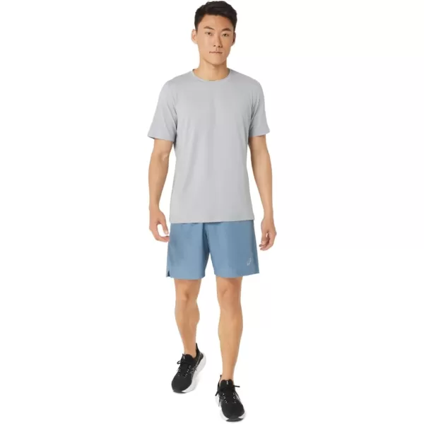 imageASICS Mens Short Sleeve Heather Tech Top Training ApparelSheet Rock Heather