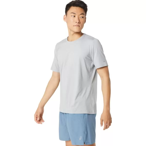 imageASICS Mens Short Sleeve Heather Tech Top Training ApparelSheet Rock Heather
