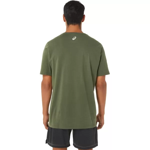 imageASICS Mens Short Sleeve Property of ASICS Sports TEE Running ApparelOlive Canvas