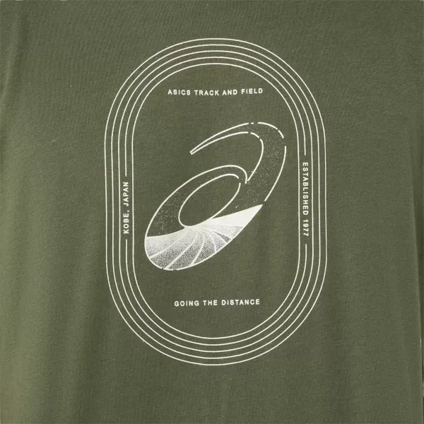imageASICS Mens Short Sleeve Property of ASICS Sports TEE Running ApparelOlive Canvas