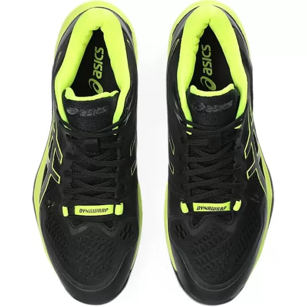 imageASICS Mens Sky Elite FlyteFoam Mid Top 2 Volleyball ShoesBlackSafety Yellow