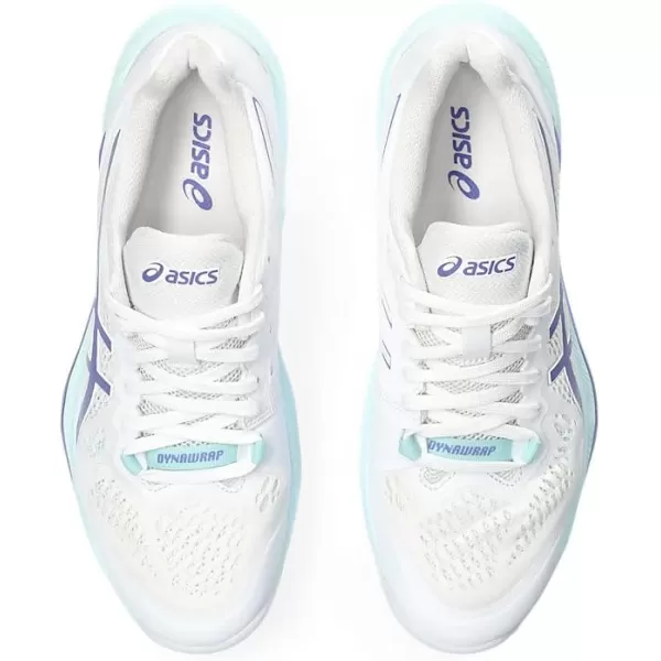 imageASICS Mens Sky Elite FlyteFoam Volleyball ShoeWhiteBlue Violet