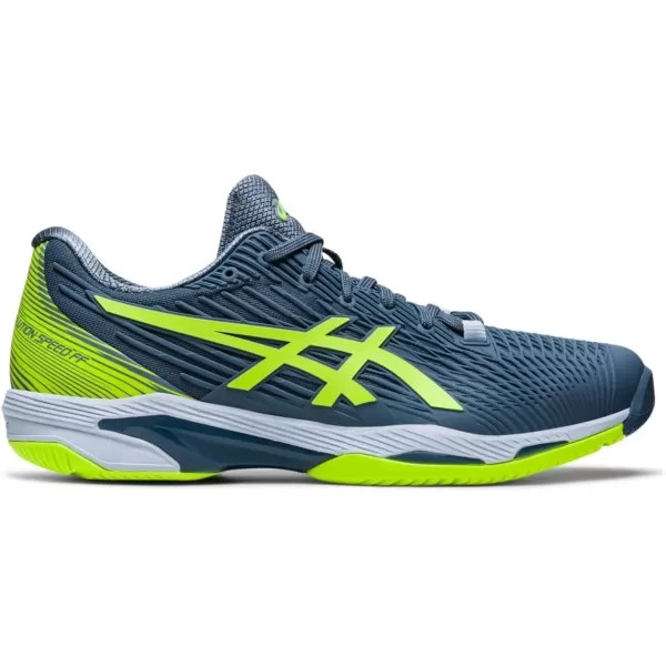 imageASICS Mens Solution Speed FlyteFoam 2 Tennis ShoesSteel BlueHazard Green