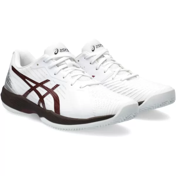 imageASICS Mens Solution Swift FlyteFoam Clay Tennis ShoesWhiteAntique Red