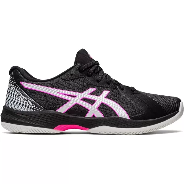 imageASICS Mens Solution Swift FlyteFoam Tennis ShoesBlackHot Pink