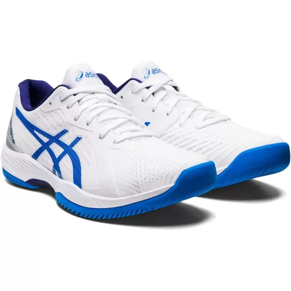 imageASICS Mens Solution Swift FlyteFoam Tennis ShoesWhiteElectric Blue