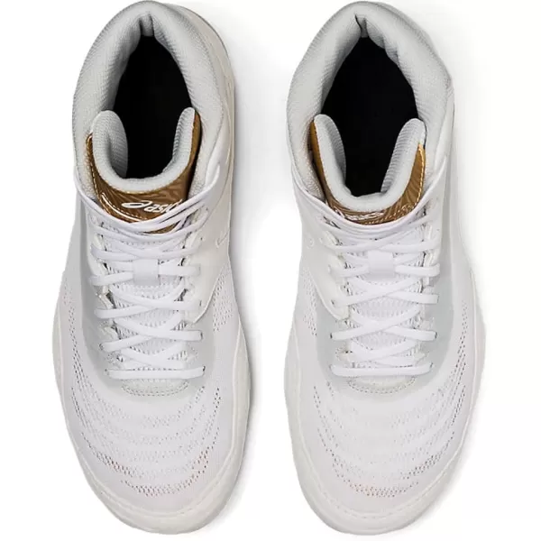 imageASICS Mens Split Elite Wrestling ShoesWhitePure Gold