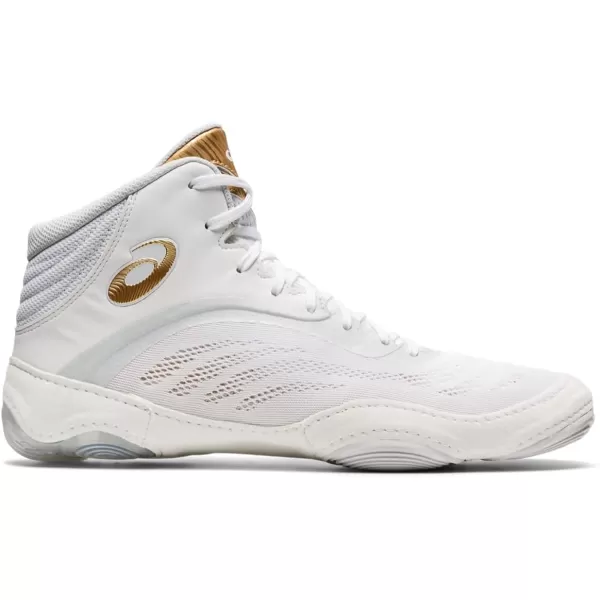 imageASICS Mens Split Elite Wrestling ShoesWhitePure Gold
