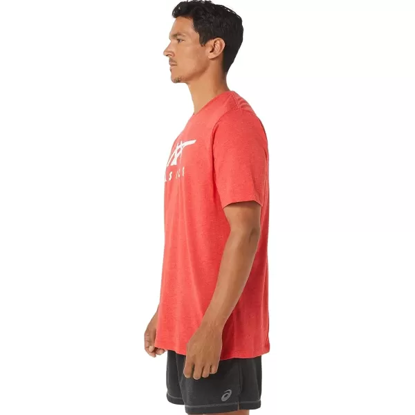imageASICS Mens Stripe Short Sleeve TEE ApparelASICS Mens Stripe Short Sleeve TEE Apparel