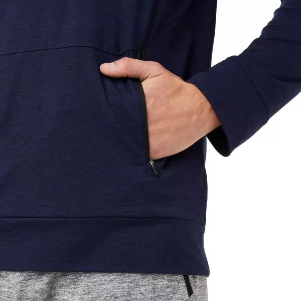 imageASICS Mens TECH PO Long Sleeve HOODIE ApparelPeacoat Heather