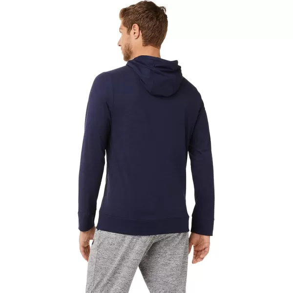 imageASICS Mens TECH PO Long Sleeve HOODIE ApparelPeacoat Heather