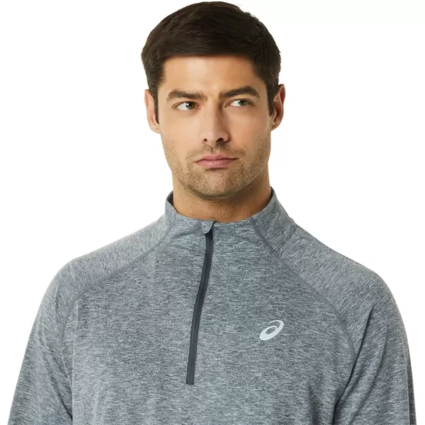 imageASICS Mens TRAIN SANA 12 ZIP ApparelDark Grey Heather
