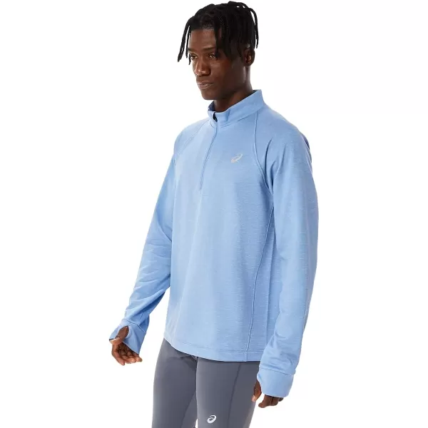 imageASICS Mens Thermopolis 12 Zip Running ApparelBlue Harmony Heather