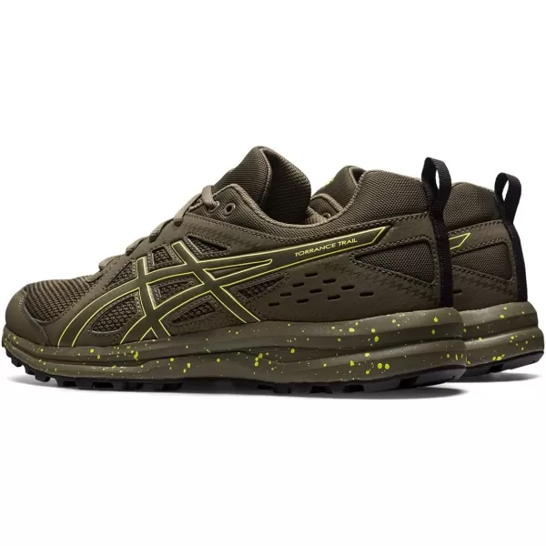 imageASICS Mens Torrance Trail Running ShoesBrown StoneLemon Spark