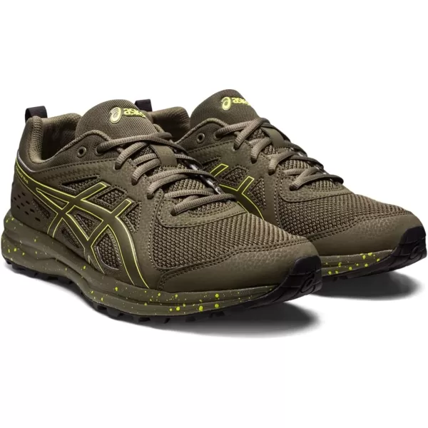 imageASICS Mens Torrance Trail Running ShoesBrown StoneLemon Spark