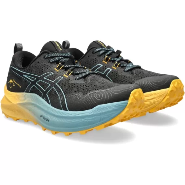 imageASICS Mens Trabuco Max 2 Running ShoesBlackGris Blue