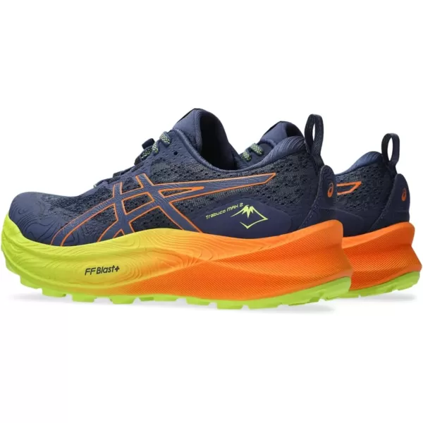 imageASICS Mens Trabuco Max 2 Running ShoesDeep OceanBright Orange