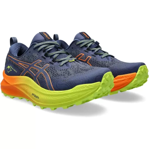 imageASICS Mens Trabuco Max 2 Running ShoesDeep OceanBright Orange