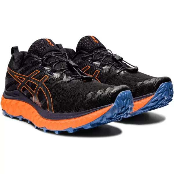 imageASICS Mens Trabuco Max Running ShoesBlackShocking Orange