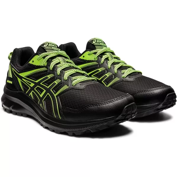 imageASICS Mens Trail Scout 2 Running ShoesBlackHazard Green