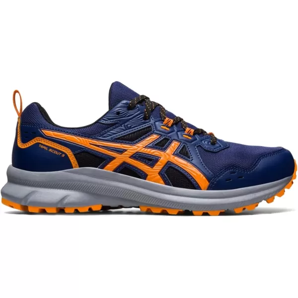 imageASICS Mens Trail Scout 3 ShoesDeep OceanBright Orange