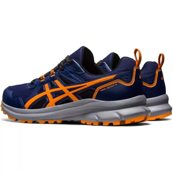 imageASICS Mens Trail Scout 3 ShoesDeep OceanBright Orange