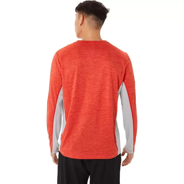 imageASICS Mens Train SANA Long Sleeve ApparelFiery RedPiedmont Grey
