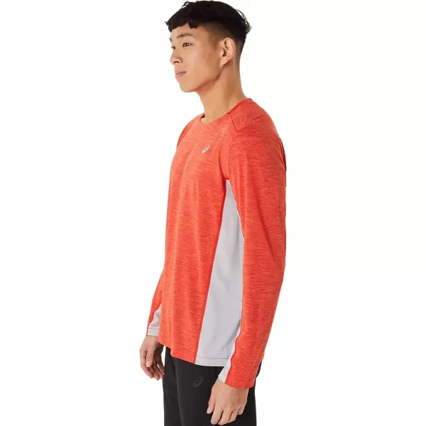 imageASICS Mens Train SANA Long Sleeve ApparelFiery RedPiedmont Grey