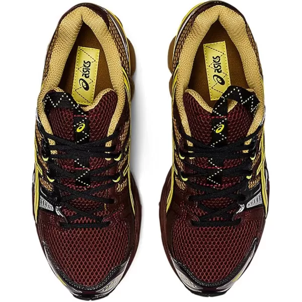 imageASICS Mens UB3S GelNimbus 9 ShoesRum RaisinGreen Sheen