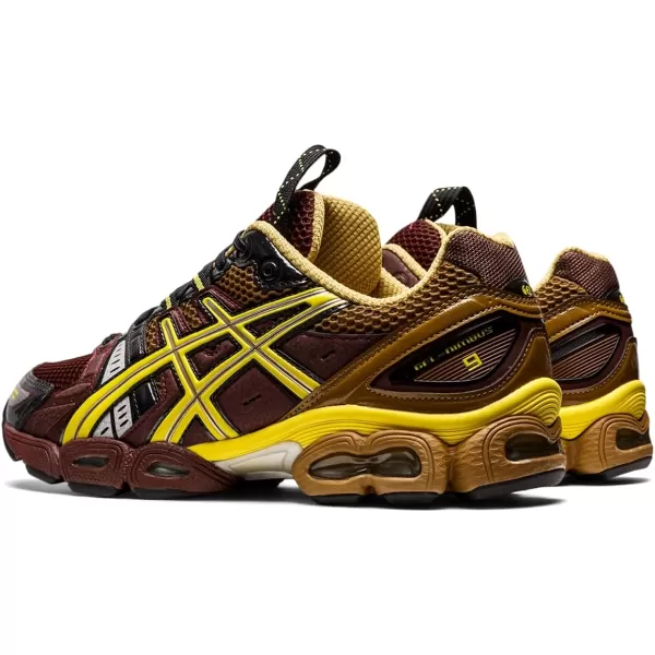 imageASICS Mens UB3S GelNimbus 9 ShoesRum RaisinGreen Sheen