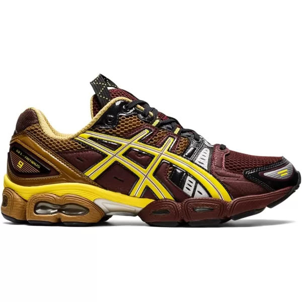 imageASICS Mens UB3S GelNimbus 9 ShoesRum RaisinGreen Sheen