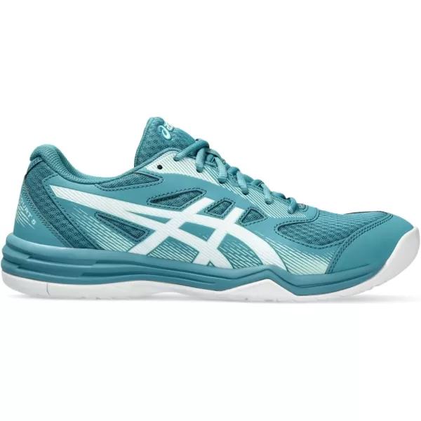 imageASICS Mens Upcourt 5 Indoor Sport ShoeBlue TealWhite