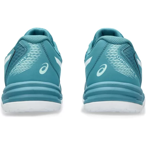 imageASICS Mens Upcourt 5 Indoor Sport ShoeBlue TealWhite