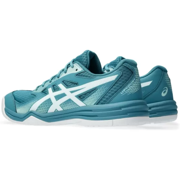 imageASICS Mens Upcourt 5 Indoor Sport ShoeBlue TealWhite